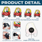 Custom Photo Acrylic Car Vent Clip - Personalized Father's Day Gifts For Dad, Grandpa - Love Rides With You