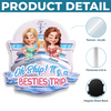 Custom Cruise Ship Door Magnet - Personalized Summer Vacation And Travel Gifts For Best Friends, Besties, Sisters, BFF - Oh Ship Besties Trip