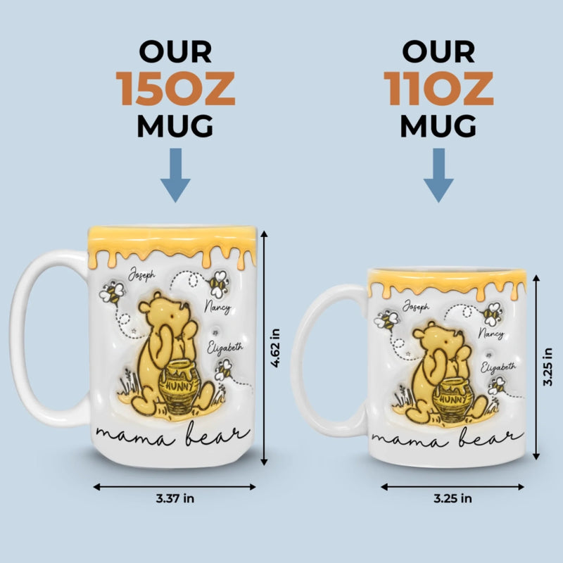 Custom Name Mama Bear Honey Bear Gifts - Personalized Mug