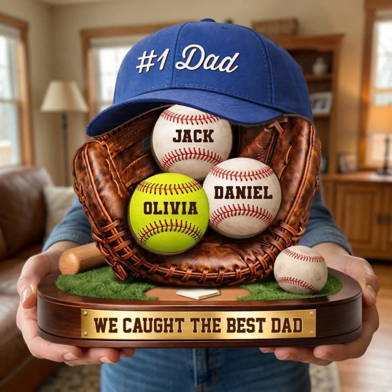 Custom 2-Layered Wooden Plaque - Personalized Father's Day Birthday Gifts For Dad, Grandpa - Built By Love Led By Dad