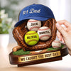 Custom 2-Layered Wooden Plaque - Personalized Father's Day Birthday Gifts For Dad, Grandpa - Built By Love Led By Dad