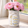Custom Flower Vase With Ribbon - Personalized Retirement Gifts For Women, Men - Cheers To The Next Chapter