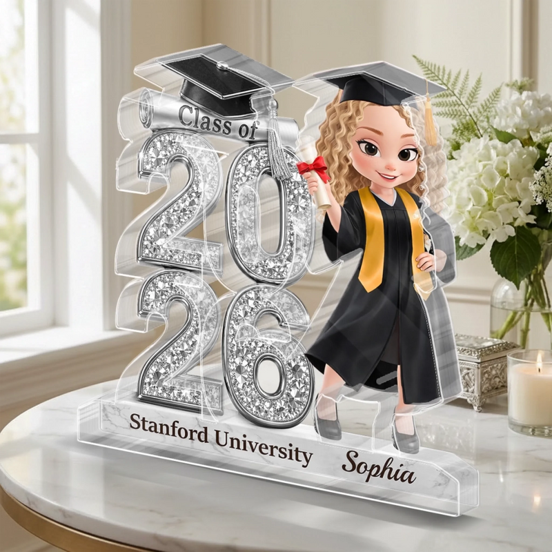 Custom Acrylic Plaque - Personalized Graduation Gifts For Her - Smart Girl Era Unlocked