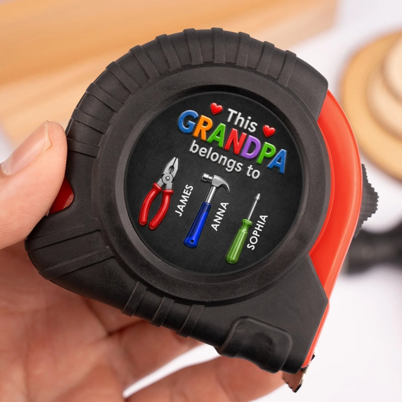 Custom Tape Measure - Personalized Father's Day Gifts For Dad, Grandpa - Dad Measures It Right