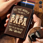 Custom Pop-Up Leather Wallet - Personalized Father's Day Gifts For Dad, Grandpa - The World’s Best Papa