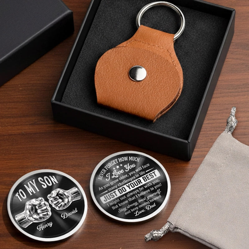 Custom Pocket Hug - Personalized Father's Day Gifts For Son - My Son My Pride