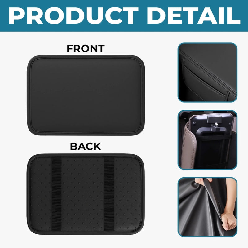 Custom Photo Leather Car Armrest Cushion Pad - Personalized Father's Day Gifts For Dad, Grandpa - Dad Makes Life Better