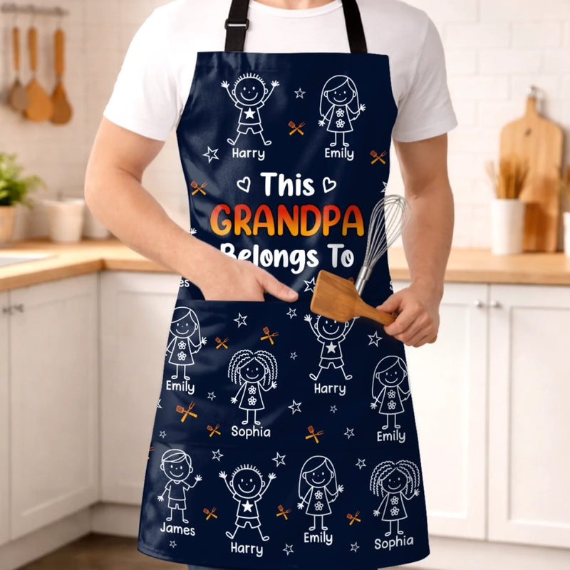 Custom Photo Apron With Pocket - Personalized Father's Day Birthday Gifts For Dad, Grandpa - Grandpa’s Favorite People