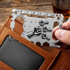Custom Multi Tool Card With Leather Case - Personalized Father's Day Birthday Gifts For Dad, Grandpa - Built With Love And Strength