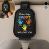 Custom Leather Car Visor - Personalized Father's Day Gifts For Dad, Grandpa - Safe Miles, Happy Trails
