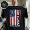 Back And Front Printed Unisex T-shirt - America 250th Anniversary Gifts For Men And Women - Sparkling Flag, Freedom Forever