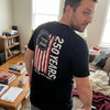 Back And Front Printed Unisex T-shirt - America 250th Anniversary Gifts For Men And Women - Sparkling Flag, Freedom Forever