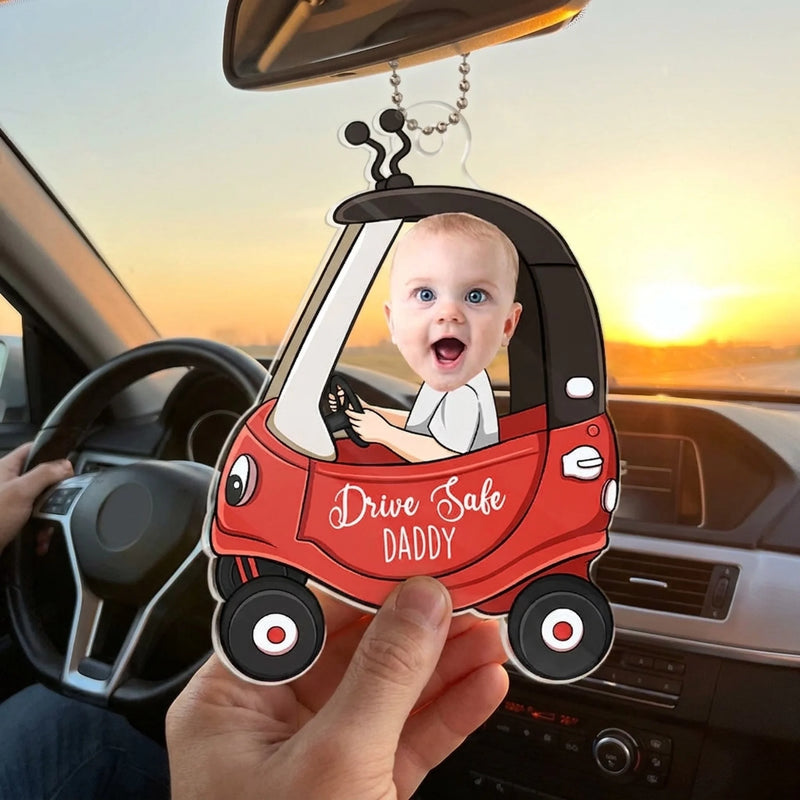 Custom Photo Acrylic Car Ornament - Personalized  Funny Gifts For Best Friends, Family - Tiny Copilot On Duty