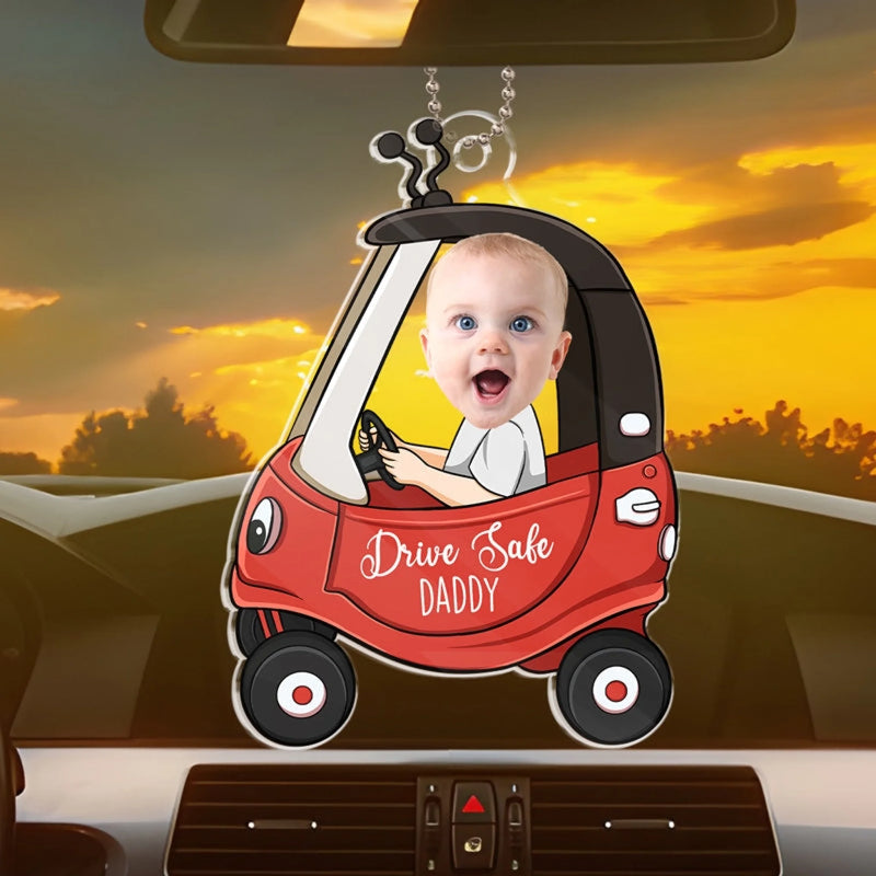 Custom Photo Acrylic Car Ornament - Personalized  Funny Gifts For Best Friends, Family - Tiny Copilot On Duty