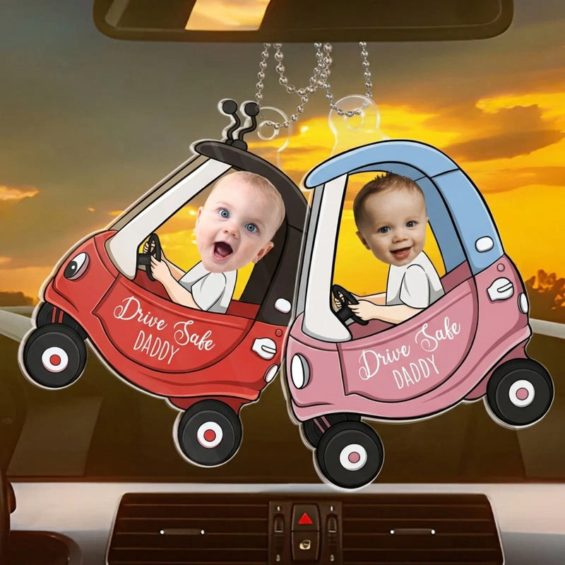 Custom Photo Acrylic Car Ornament - Personalized  Funny Gifts For Best Friends, Family - Tiny Copilot On Duty