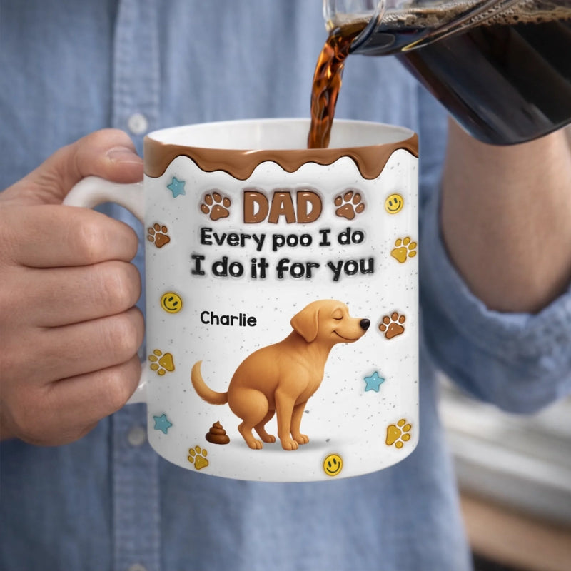 Custom 3D Inflated Effect Printed Mug - Personalized Birthday Gifts For Dog Lovers, Dog Dad And Mom - Home Is Where The Dog Is
