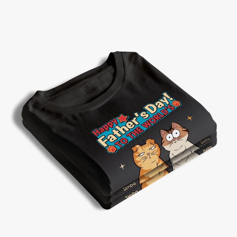 Custom Unisex T-shirt, Premium T-shirt, Hoodie - Personalized Father's Day Gifts For Cat Lovers, Cat Mom And Dad - Dad Of The Whisker Squad