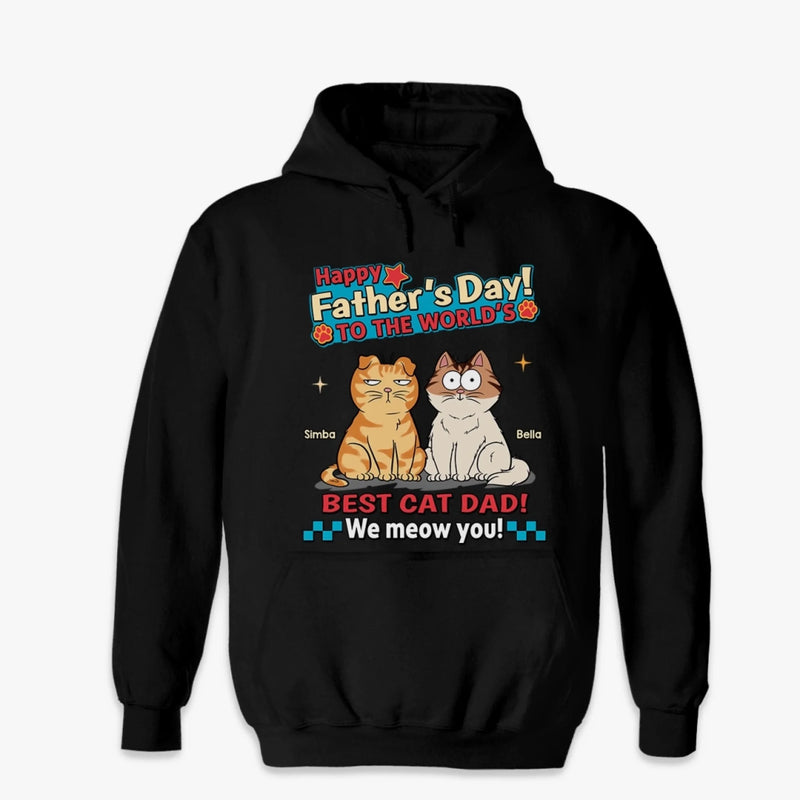 Custom Unisex T-shirt, Premium T-shirt, Hoodie - Personalized Father's Day Gifts For Cat Lovers, Cat Mom And Dad - Dad Of The Whisker Squad