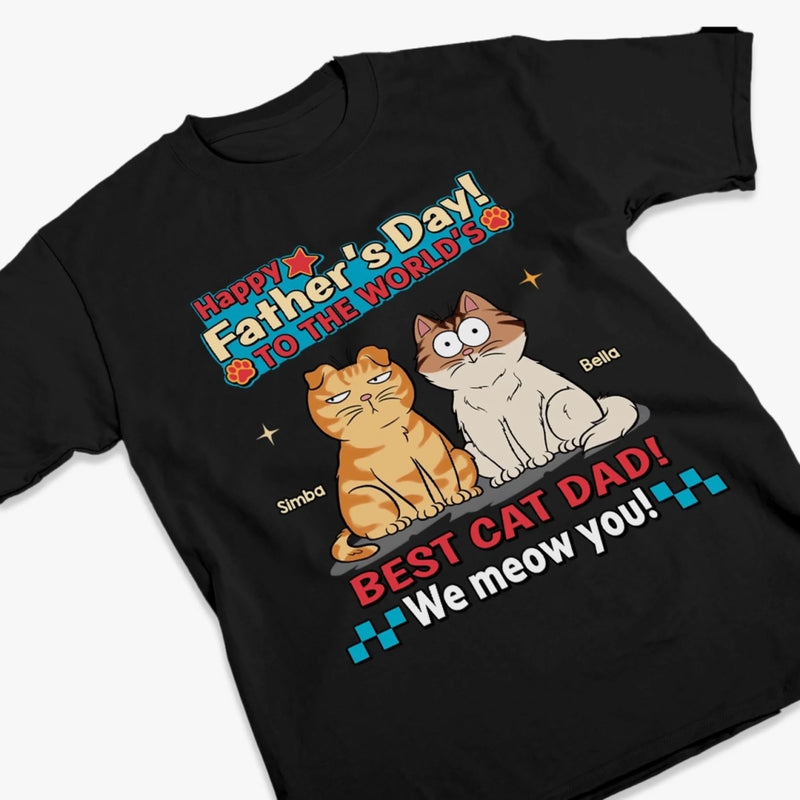 Custom Unisex T-shirt, Premium T-shirt, Hoodie - Personalized Father's Day Gifts For Cat Lovers, Cat Mom And Dad - Dad Of The Whisker Squad