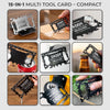 Custom Multi Tool Card With Leather Case - Personalized Father's Day Birthday Gifts For Dad, Grandpa - Running On Dad Energy