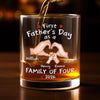 Custom Whiskey Glass - Personalized Father's Day Gifts For New Dad, Wine, Bourbon, Whiskey Lovers - New Dad, New Adventures