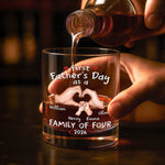 Custom Whiskey Glass - Personalized Father's Day Gifts For New Dad, Wine, Bourbon, Whiskey Lovers - New Dad, New Adventures