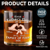 Custom Whiskey Glass - Personalized Father's Day Gifts For New Dad, Wine, Bourbon, Whiskey Lovers - New Dad, New Adventures