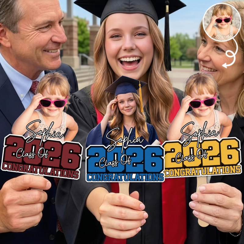 Custom Photo Hand Fan - Personalized Graduation Gifts For Him, Her - The Best Is Yet To Come