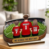 Custom LA 2026 Soccer Dad 2-Layered Wooden Plaque - Personalized Father's Day Gifts For Dad, Grandpa, Soccer Lovers, Sports Fans, Sports Lovers - Live For The Beautiful Game
