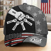 Custom Hat, All Over Print Classic Cap - Personalized America 250th Anniversary Father's Day Birthday Gifts For Dad, Grandpa - Dad’s Power Comes From Love