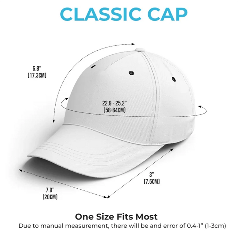 Custom Hat, All Over Print Classic Cap - Personalized America 250th Anniversary Father's Day Birthday Gifts For Dad, Grandpa - Dad’s Power Comes From Love