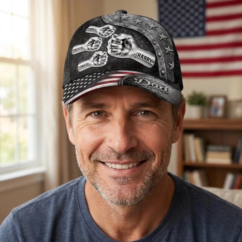 Custom Hat, All Over Print Classic Cap - Personalized Father's Day Birthday Gifts For Dad, Grandpa - Dad, My Everyday Hero