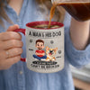 Custom Accent Mug - Personalized Father's Day Gifts For Dog Lovers, Dog Dad And Mom - Dog Dad Energy Every Day