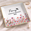 Custom Full-Print Jewelry Dish - Personalized Graduation Gifts For Her, Him - A Milestone In Full Bloom