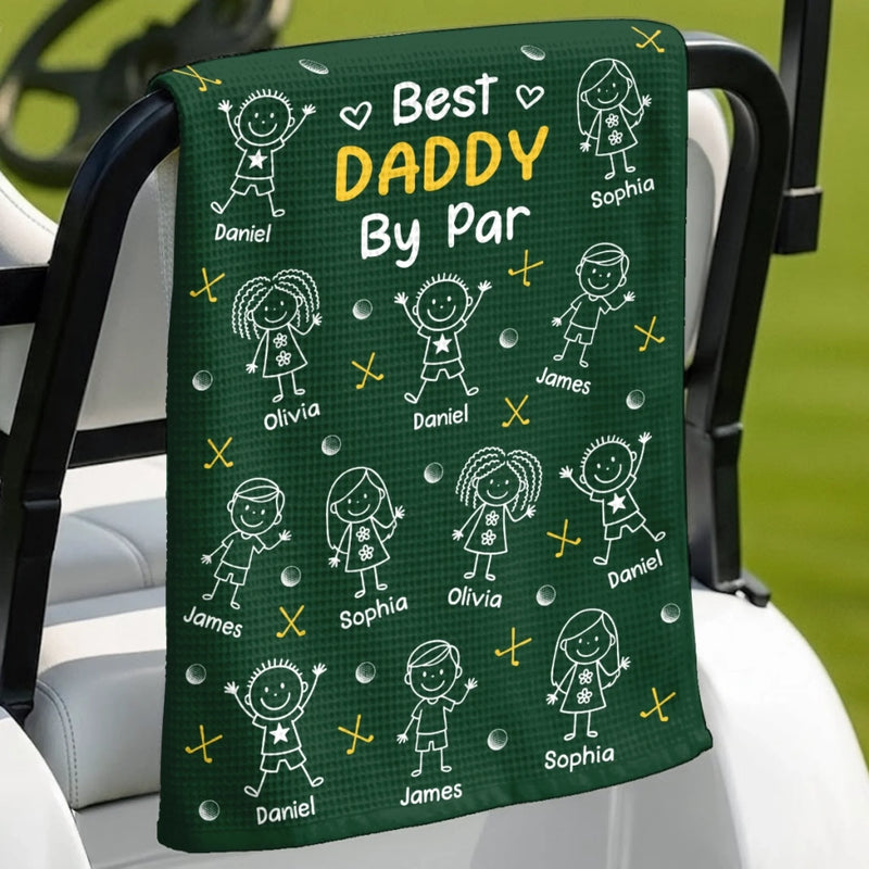 Custom Golf Towel - Personalized Father's Day Birthday Golf Gifts For Dad, Grandpa - Life Is Better On The Green