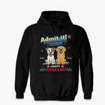 Custom Unisex T-shirt, Premium T-shirt, Hoodie - Personalized Father's Day Gifts For Dog Lovers, Dog Dad And Mom - Happy Chaos, Happy Dad