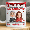 Custom 3D Inflated Effect Printed Mug - Personalized Birthday Gifts For Daughter - Dad’s Forever Troublemaker