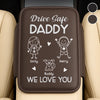 Custom Leather Car Armrest Cushion Pad - Personalized Father's Day Gifts For Dad, Grandpa - Drive In Comfort