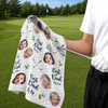 Custom Photo Golf Towel - Personalized Father's Day Birthday Golf Gifts For Dad, Grandpa - Good Days Start With Golf
