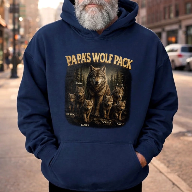Custom Unisex T-shirt, Premium T-shirt, Hoodie - Personalized Father's Day Birthday Gifts For Dad, Grandpa - Strength Of The Pack Runs Deep
