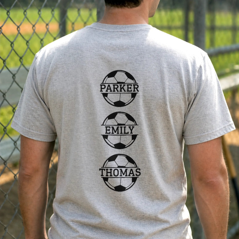 Custom LA 2026 Soccer Dad Unisex T-shirt - Personalized Father's Day Birthday Gifts For Dad, Grandpa, Soccer Lovers, Sports Fans, Sports Lovers - The Man Behind Every Win