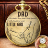 Custom Pocket Watch - Personalized Father's Day Birthday Gifts For Dad, Grandpa - Forever Thankful For Dad