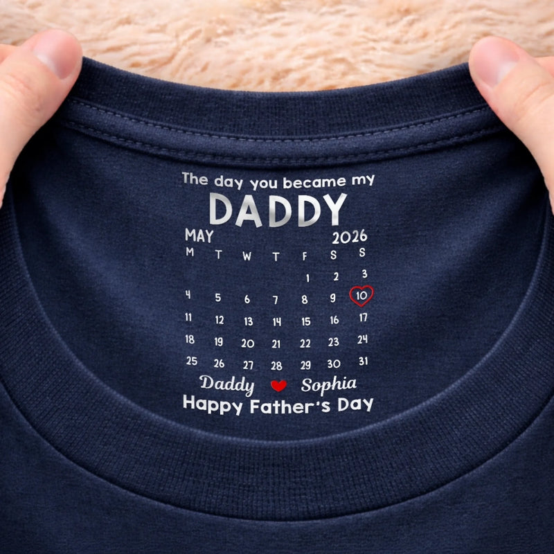Custom Inside Neck Print T-Shirt - Personalized Father's Day Birthday Gifts For Dad, Grandpa - Love You More Than Words