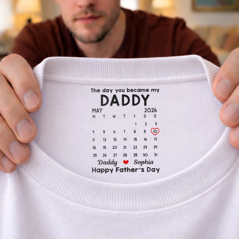 Custom Inside Neck Print T-Shirt - Personalized Father's Day Birthday Gifts For Dad, Grandpa - Love You More Than Words