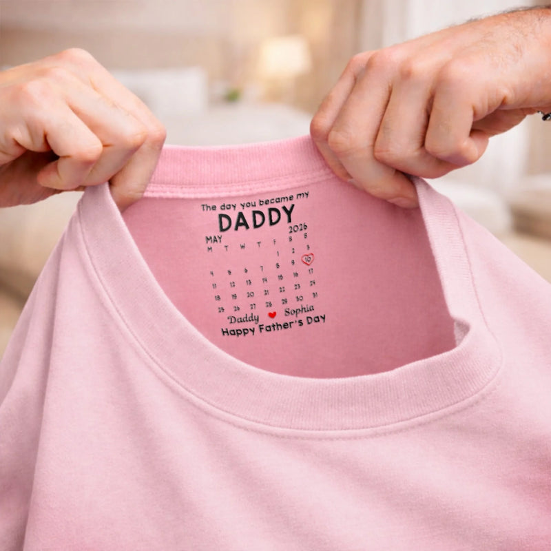 Custom Inside Neck Print T-Shirt - Personalized Father's Day Birthday Gifts For Dad, Grandpa - Love You More Than Words
