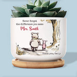 Custom Home Decor Ceramic Plant Pot - Personalized Graduation Gifts For Teachers - You Planted Seeds Of Knowledge