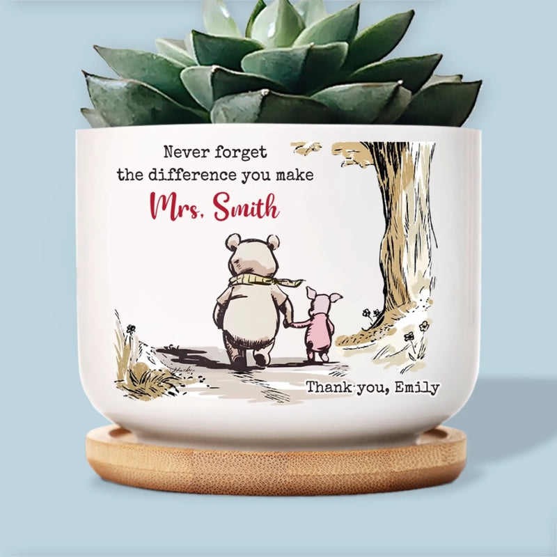 Custom Home Decor Ceramic Plant Pot - Personalized Graduation Gifts For Teachers - You Planted Seeds Of Knowledge