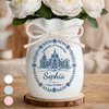 Custom Flower Vase With Ribbon - Personalized Graduation Gifts For Him, Her - A Proud Chapter, Beautifully Celebrated