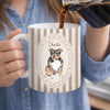 Custom Photo Accent Mug - Personalized Birthday Gifts For Dog Cat Lovers, Dog Dad And Mom, Cat Owners - My Best Friend Has Paws