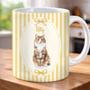 Custom Photo Accent Mug - Personalized Birthday Gifts For Dog Cat Lovers, Dog Dad And Mom, Cat Owners - My Best Friend Has Paws